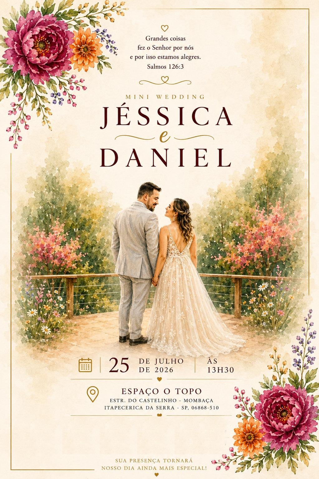 Convite de Casamento Jéssica e Daniel
